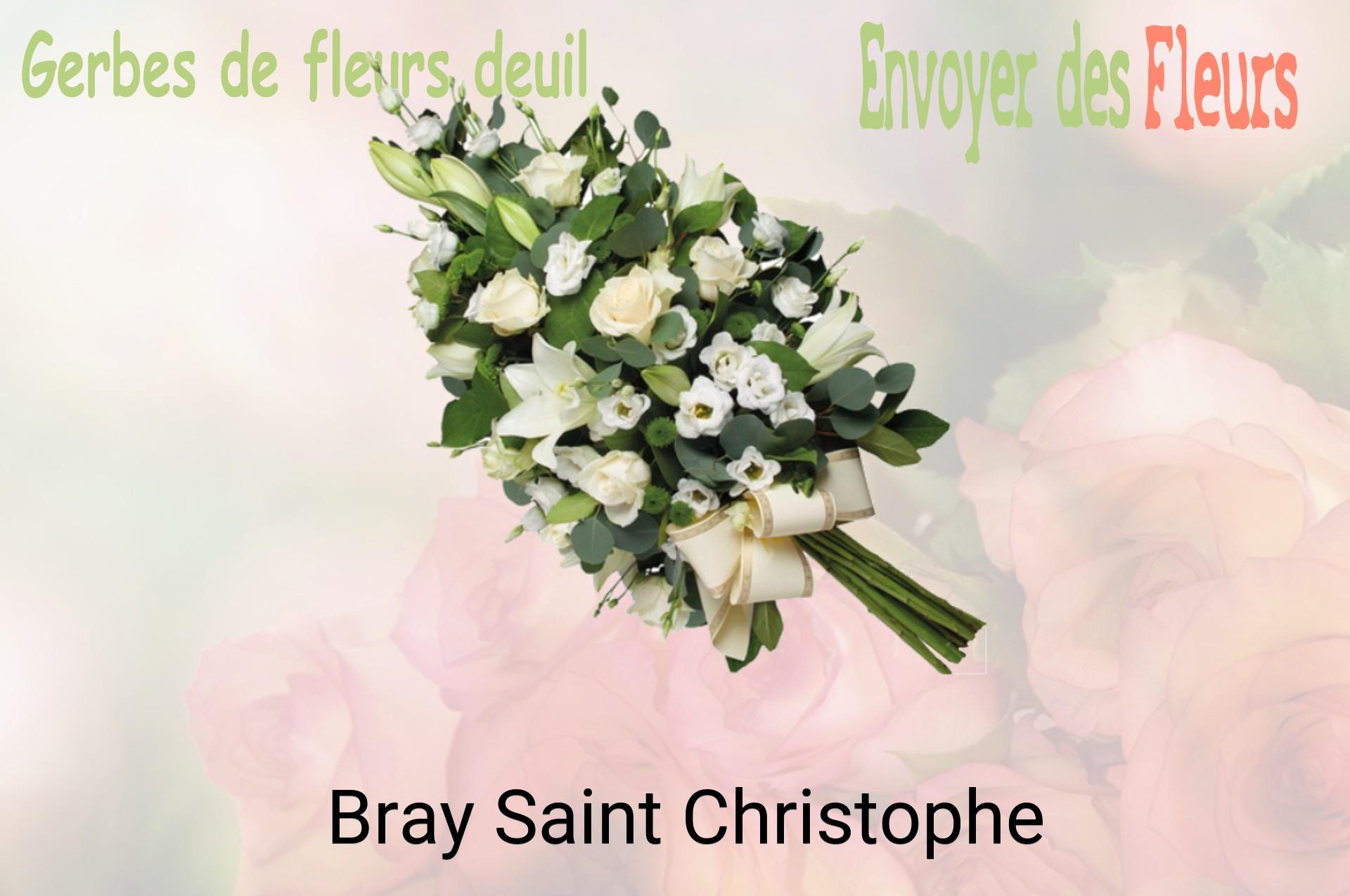 Gerbe de fleurs de deuil livrée à Bray-Saint-Christophe
